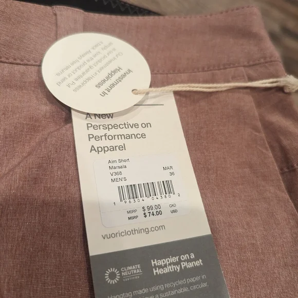 Vuori Aim Shorts in Marsala - Picture 8 of 8